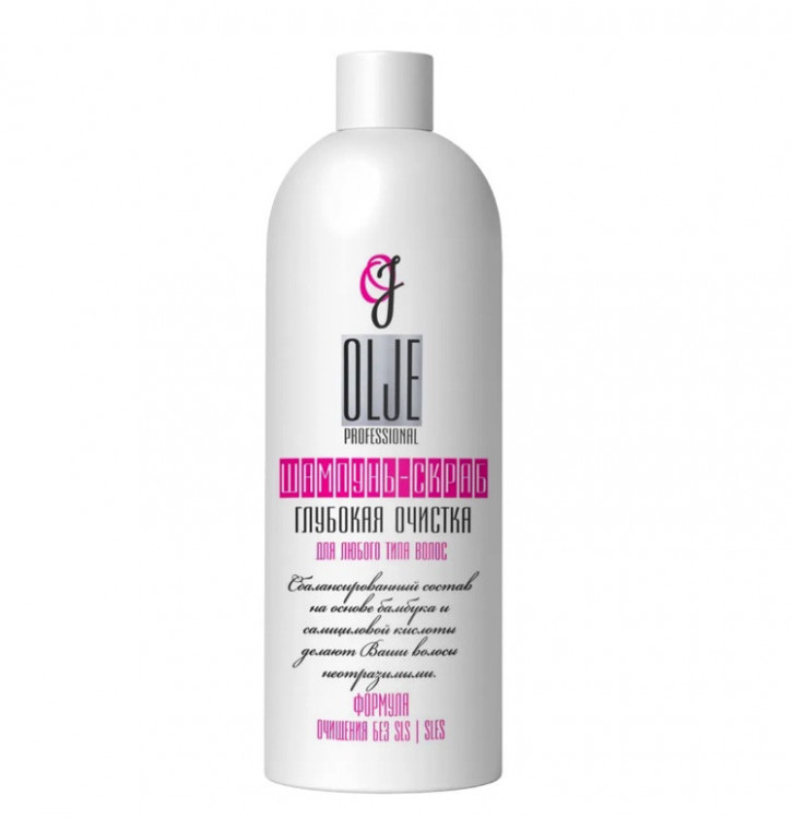 OLJE Шампунь – скраб глубокая очистка для любого типа волос, 1000 мл в Пензе